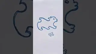 Dog Drawing using number | numbers drawing #shorts @ParadiseHome.