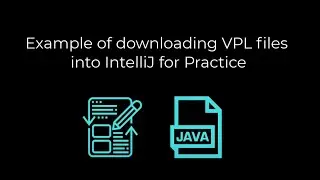 Example of downloading VPL files into IntelliJ for Practice