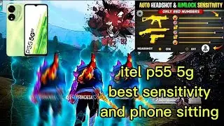 Itel p55 5g phone ke liye best sensitivity and phone setting free fire game ke liye #freefire #itel