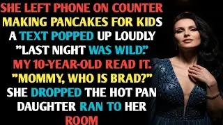 SHE LEFT PHONE ON COUNTER MAKING PANCAKES FOR KIDS A TEXT POPPED UP LOUDLY 