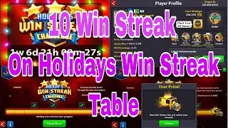 8 bal pool New Table Holidays Win Streak...