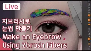 [JD Styles] 3D character Eyebrow Using Zbrush Fibermesh (20200426) 눈썹!