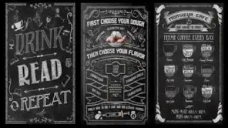 How to design Chalkboard menu in Photoshop - 20 Editable Templates