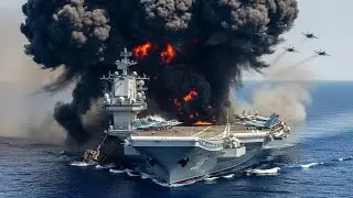 JUST NOW! US F-16 pilots DESTROYED a Russian aircraft carrier carrying 27 SU-33 fighter jets