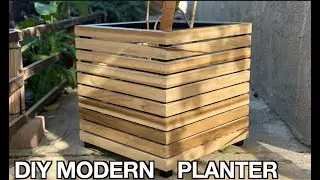 Crafting a Modern Planter with Continuous Wood Grain | DIY Woodworking