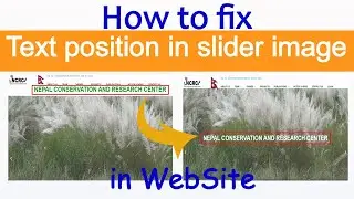 How to fix text position in slider image.