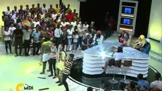 Dr Phyl'O devient Alpha Blondy à C'MIDI de RTI 1 du 06 Mars 2015 avec Caroline Dasylva