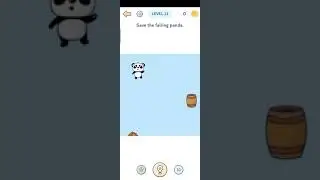 save the falling panda 🐼🐼🐼 ll smart brain challenge level ll naughty panda Level 11
