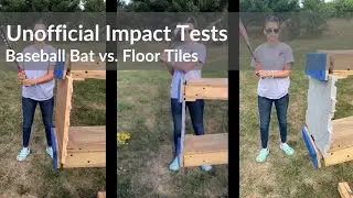Unofficial Plastic Floor Tile Impact Test With Baseball Bat - 7 Tiles