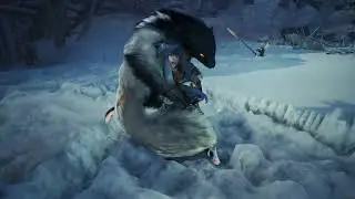 MHW IB　RYONA NAMIELLE BETA ARMOR　テンタクル&beta;装備のハンターが小型モンスターと戯れるだけ