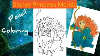 Coloring Disney Princess Merida | Brave | @kimmiTheClown | @MagicFingersArt