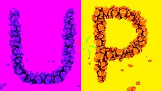 3D Candy Alphabet Letter U and P//sponsored by Gamavision Csupo Effects 