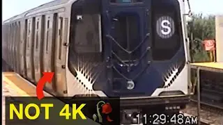 Rockaway Park Shuttle trains recorded on a Hi8 Camcorder!