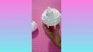 Porta L&aacute;pis de Cupcake com Chantilly Fake🥰