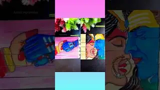 Shiv Parvati Beautiful Hand drawing #shivparvati #art #shorts #shortsfeed #viralvideo #youtubeshorts