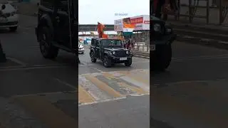 MAHINDRA THAR SUV CELEBRATING INDEPENDENCE DAY IN MUMBAI WITH INDIAN FLAG & MARATHA FLAG #SHORTS#CAR