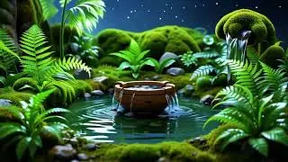 🌌 Magical Forest Water Ambience 💧 | Relaxing Sounds & Gentle Music
