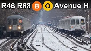 NYC MTA Subway R46 R68 Avenue H Action In The Snow!