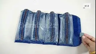Best Out of waste |Old Jeans Hacks | DIYMakeup Pouch | Crafts Junction#denim 