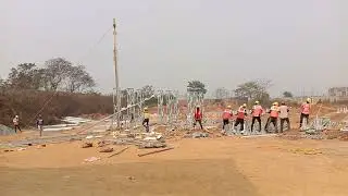 220/132/33kv Gride substation me CT structure erection isprakar jugar set kar kiya jata hai 
