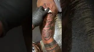 Tiger and flower tattoo🤙🤙🤙#tattoo