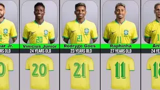 Brazil Football players Jersey Number and Age.
