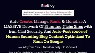 EBlog Review: Create High-Ranking Niche Sites with AI-Powered Automation & SEO