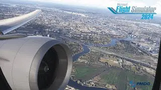 MSFS 2024 | KLM Boeing 777-300ER | Passenger View | Take-off Amsterdam Rwy 09 | GE90 Boris Sound