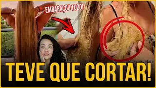 LOIRA DO CABELO GIGANTE DESTRUIU O CABELO NA PRAIA!