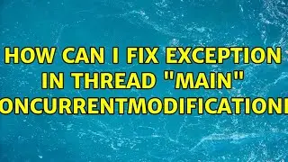 How can I fix Exception in thread 