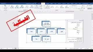 شرح برنامج الورد 14| كيفية عمل مخطط هيكلي| إعداد الهيكل التنظيمي|الخريطة الذهنية| المخططات الذكية.