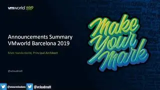 Customer Success Webinar Series - VMworld EMEA 2019 Update