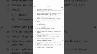 #Pharmacy Law&Ethics,D.Pharm,2nd year Q.Paper,MSBTE,2019.