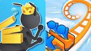 Runner Coaster 3D vs Tiny Run3D 🍕🍕🖤🖤💖💖🍕🍕Walkthrough Android IOS Gameplay WT656