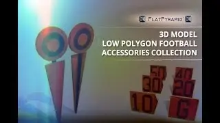3D Model Low Polygon Football Accessories Collection Review