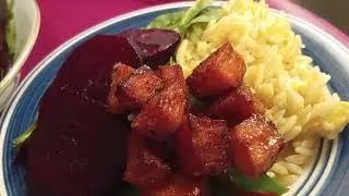 Beet Salad ( pumpkin seeds, feta cheese, candy sweet potato, cranberry, & more) 1 - 23 - 26