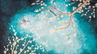 Simple abstract tree wall painting