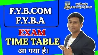 F.Y.B.COM and F.Y.B.A Exam Time Table | Mumbai University Time Table | IDOL F.Y.B.com & F.Y.BA Exam