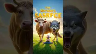 Mother Cow 🐄 vs Wolf 🐺 | Sacrifice for Her Baby 😭 | Emotional Shorts #shorts