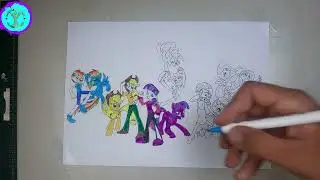 Coloring Pages MY LITTLE PONY vs EQUESTRIA GIRLS/How to color My Little Pony Easy Drawing Tutorial🥰