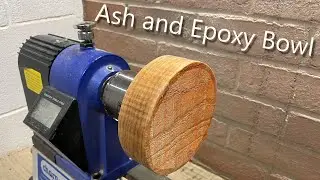 Woodturning - Ash Bowl with Pearl Mica Inlay