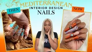 💙 Mediterranean-Inspired Nail Design | Coastal Tile & Santorini Vibes 💅✨