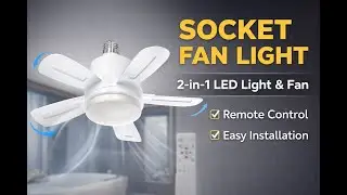 Quiet Socket Ceiling Fan with Light for Small Rooms | DUSKTEC Fan Light Review - DUSKTEC