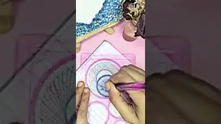 Easy spirography🖤🩵 #shorts#satisfying#drawing#viral#trendingshorts#arttrick