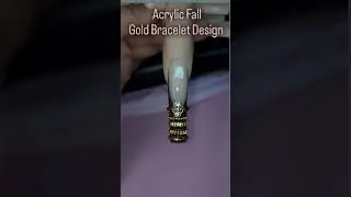 Gold Bracelet Nail Art - 3D Nail Jewelry/ Fall Inspo