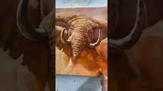 Realistic Acrylic Painting of Elephant🎨🖌 #artoholic #pramodkumararts
