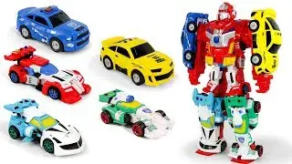 RaceFactory StoryCar Police Racing Formula1 Transformers Combine Car Robot Toys