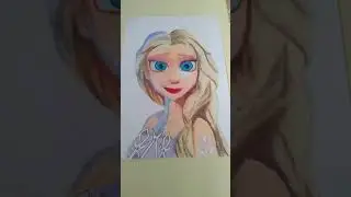 I draw the character Elsa in the movie, Frozen&nbsp;2