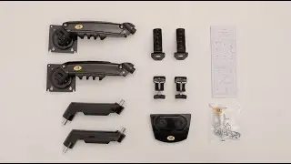Instala&ccedil;&atilde;o Suporte Articulado de Mesa com Pist&atilde;o a G&aacute;s e Ajuste de Altura para 02 Monitores F160 NB
