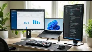 How to use external monitors on a windows laptop.